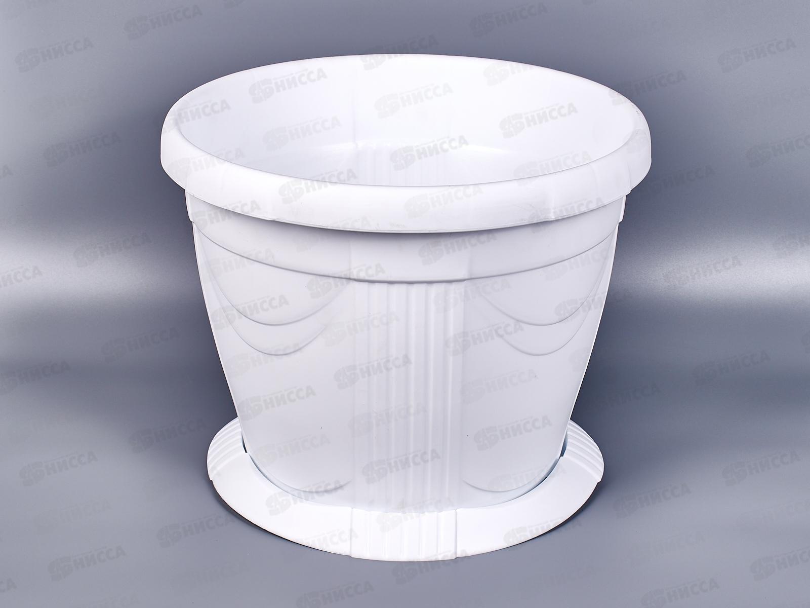 Кашпо Селенга 10л белое Ангарск *5