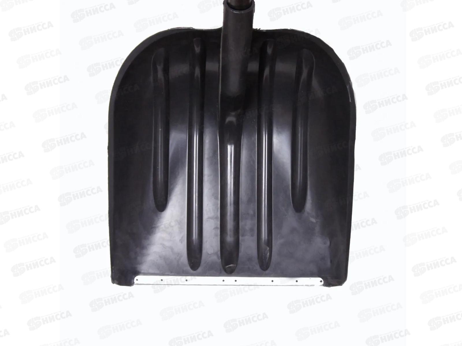 Лопата снеговая ЛСУП-400, 400*500мм пластмассовая с оцинкованной планкой (Сузун) без черенка