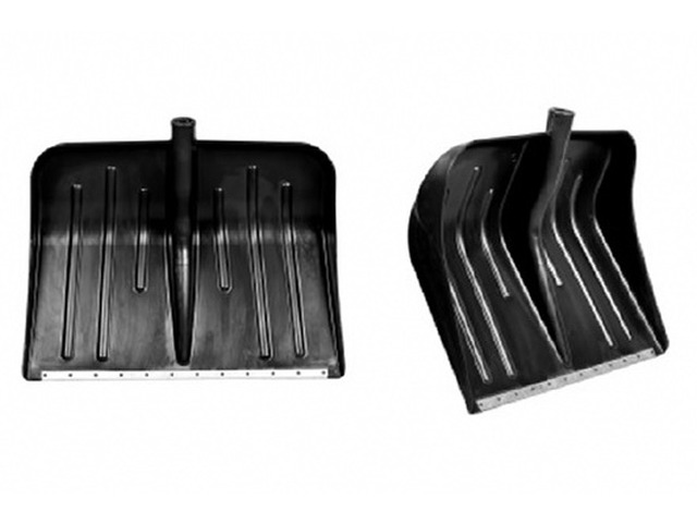 Лопата снеговая ЛСУП-530, 530*400мм пластмассовая с оцинкованной планкой (Сузун) без черенка *10