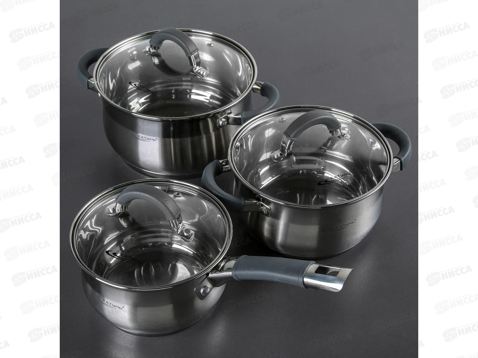 Набор кастрюль 6 предметов Ирида(2,9л+3,9л+ковш)КТ08-А *2