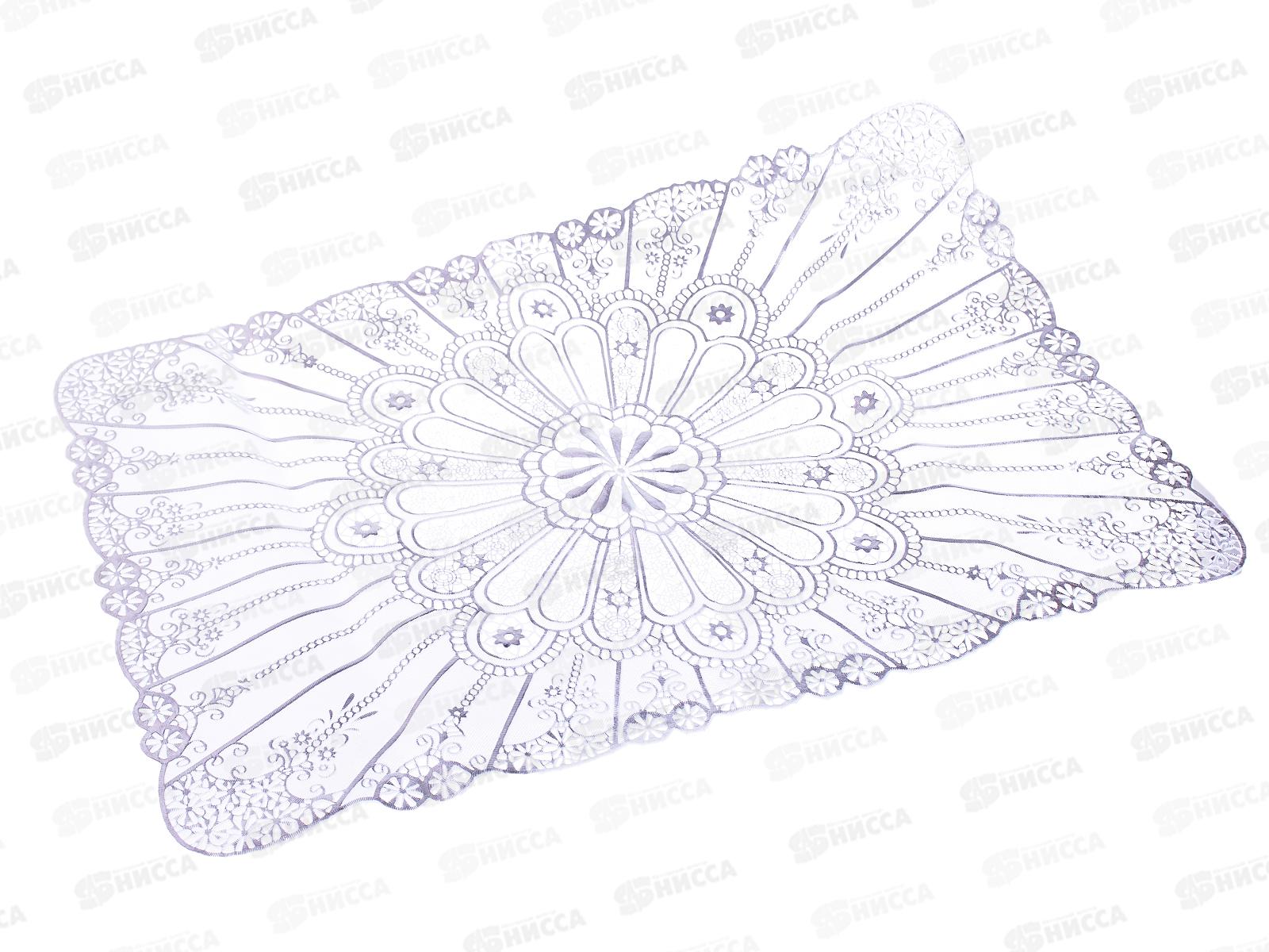 Салфетка ажурная 30*45см белая прямоугольная виниловая (046379)  Ж