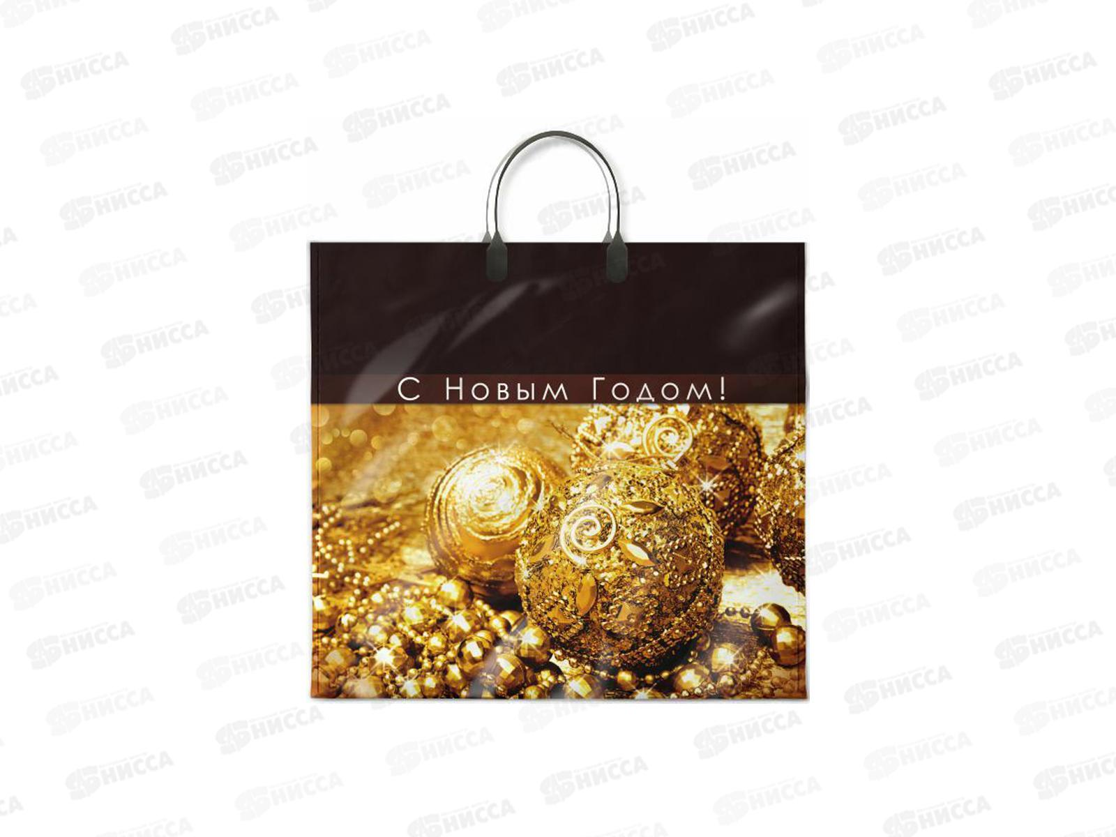 Пакет с пластиковой ручкой Новый Год 38*35 Золотая сказка *10/100