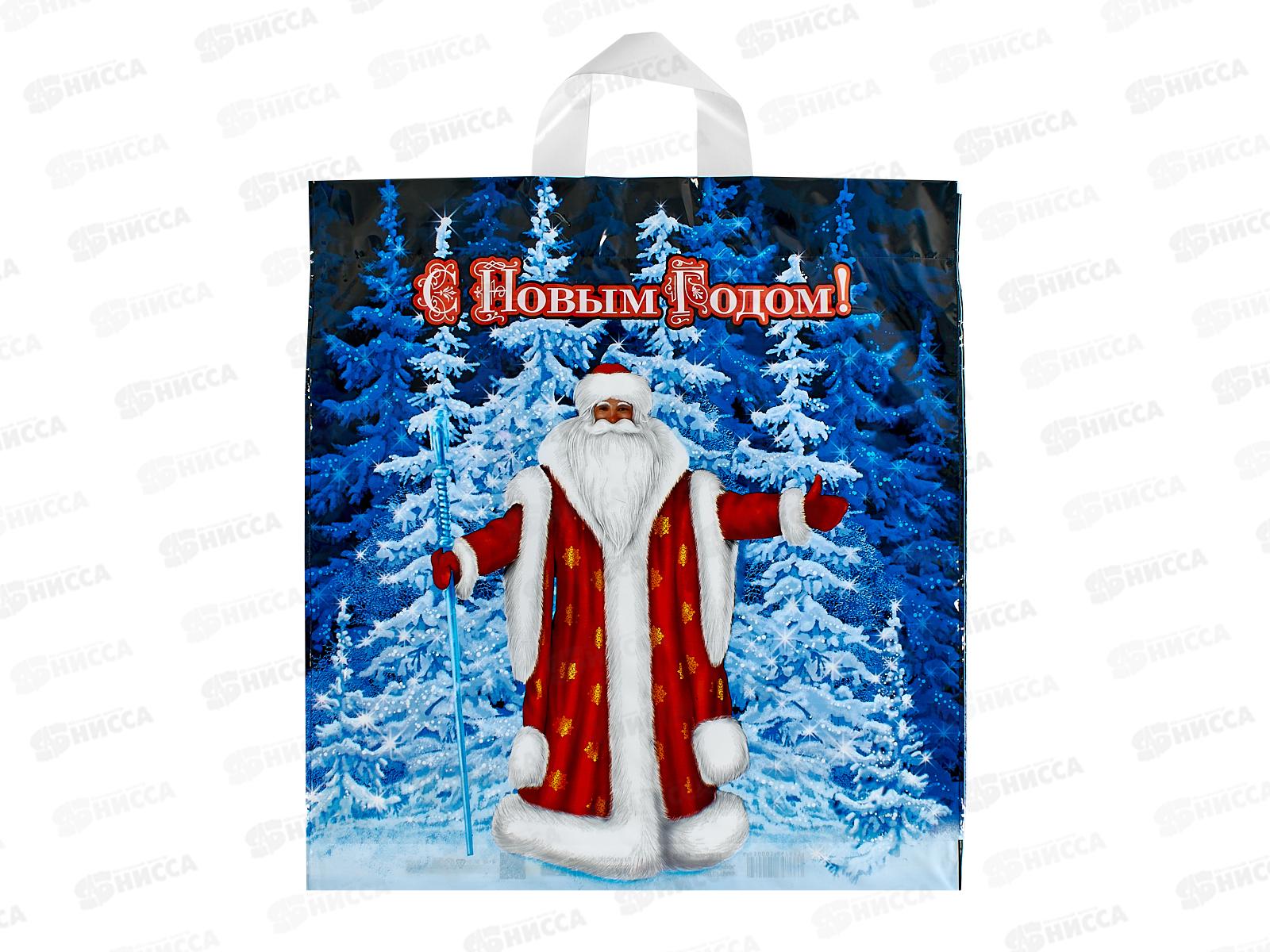 Пакет сумка Новый Год 40*42 Волшебный посох *25/500