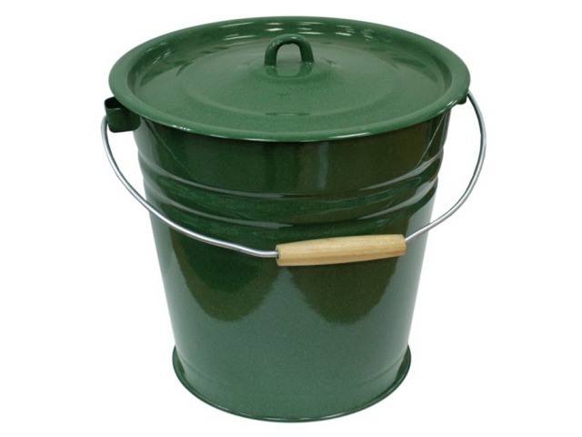 Ведро 12л с крышкой  С41224.зП *2 зеленый рябчик
