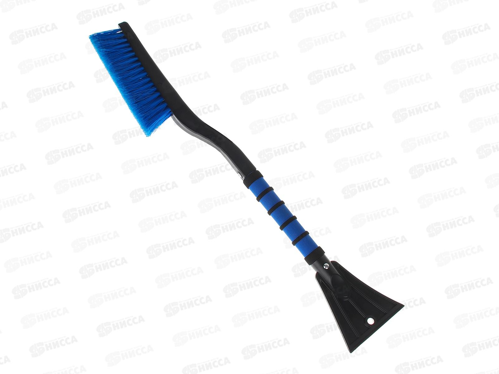 Щетка NEW GALAXY для снега со скребком 62см расщепленная щетина 775-122 г *12