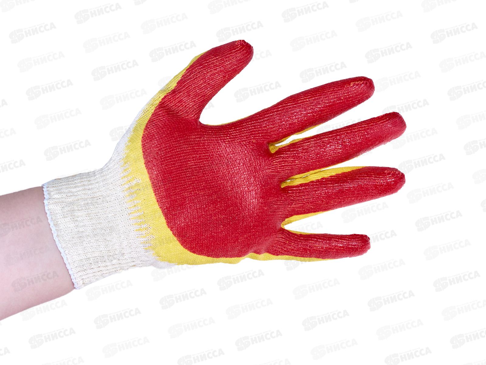 Перчатки хлопчатобумажные двойные, обливные 2801011 100 Россия