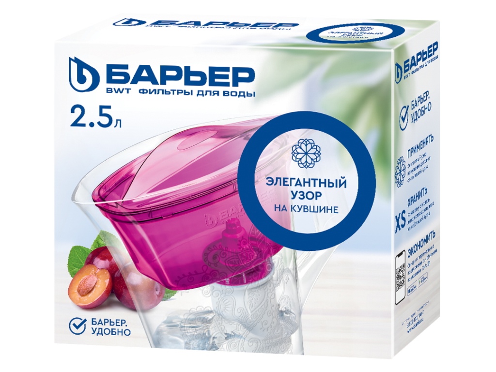 Фильтр воды  Барьер -Танго синий с узором *6