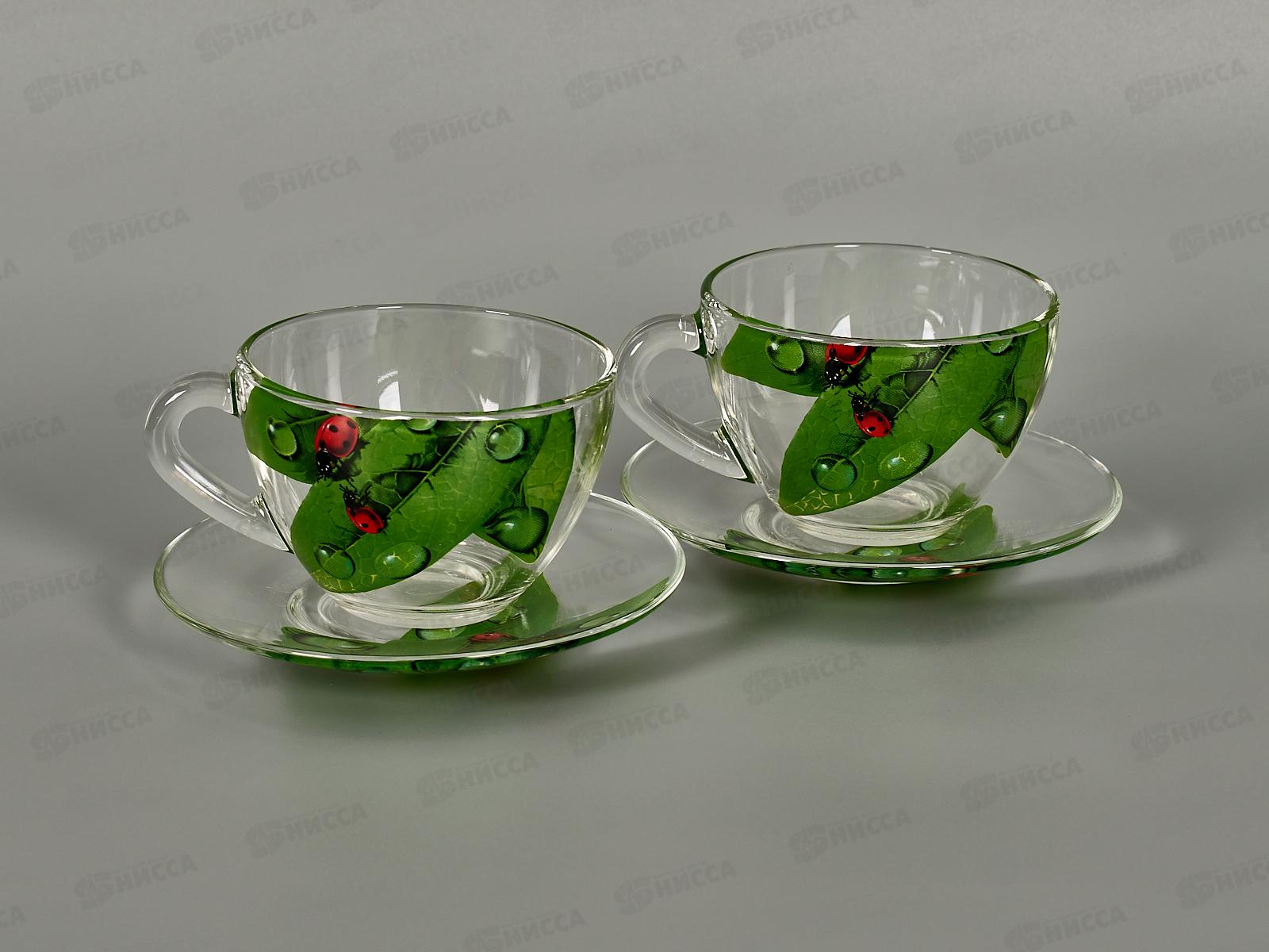 Набор подарочный 4 предмета 2222-Д Дуэт Зеленый лист *6