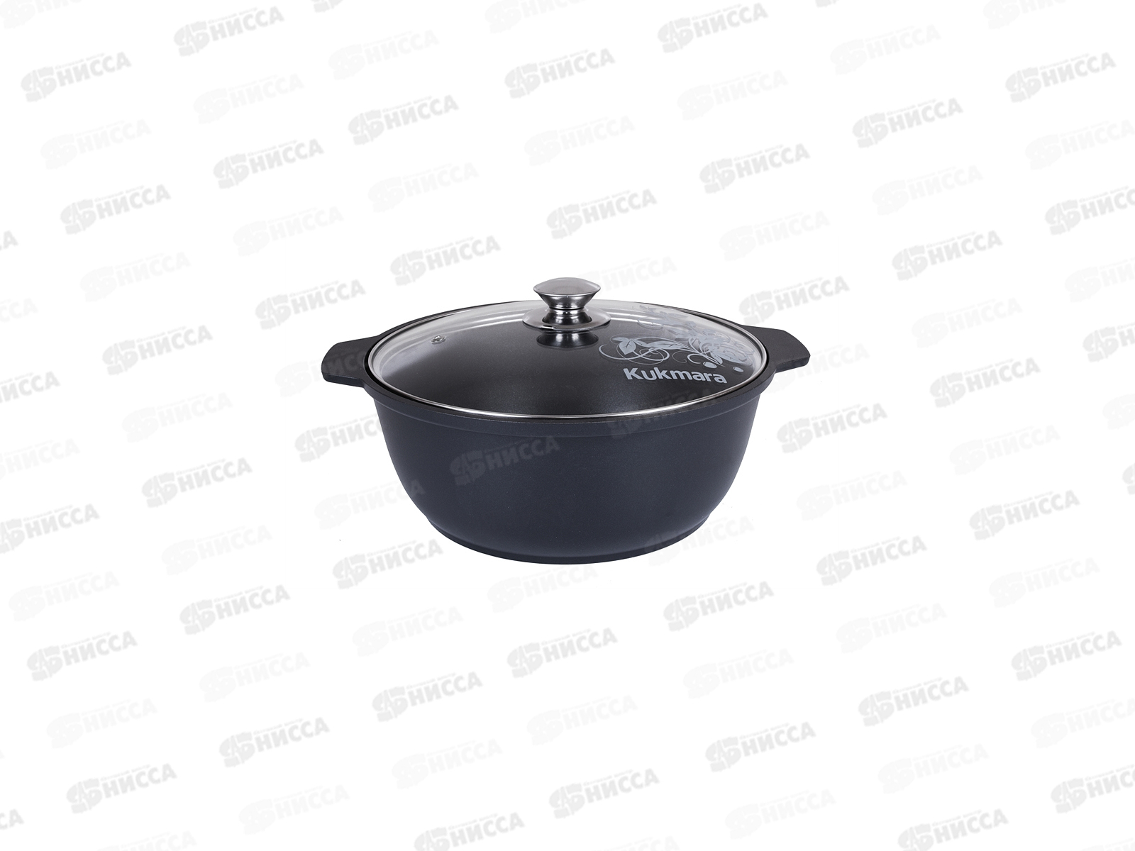 Кастрюля-жаровня 4л антипригарное покрытие ж44а со стеклянной крышкой *4