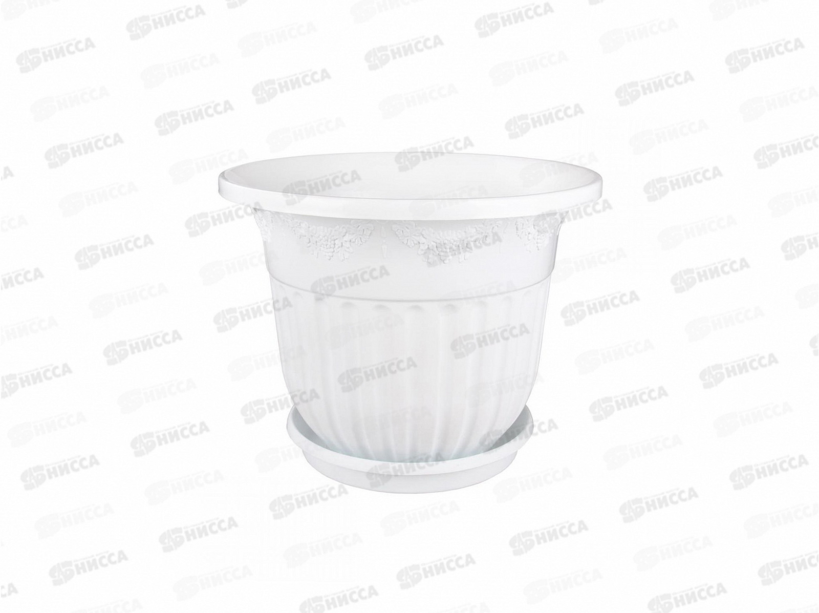 Горшок-Кашпо Лозанна 7л с поддоном  (белый) *20 М1468