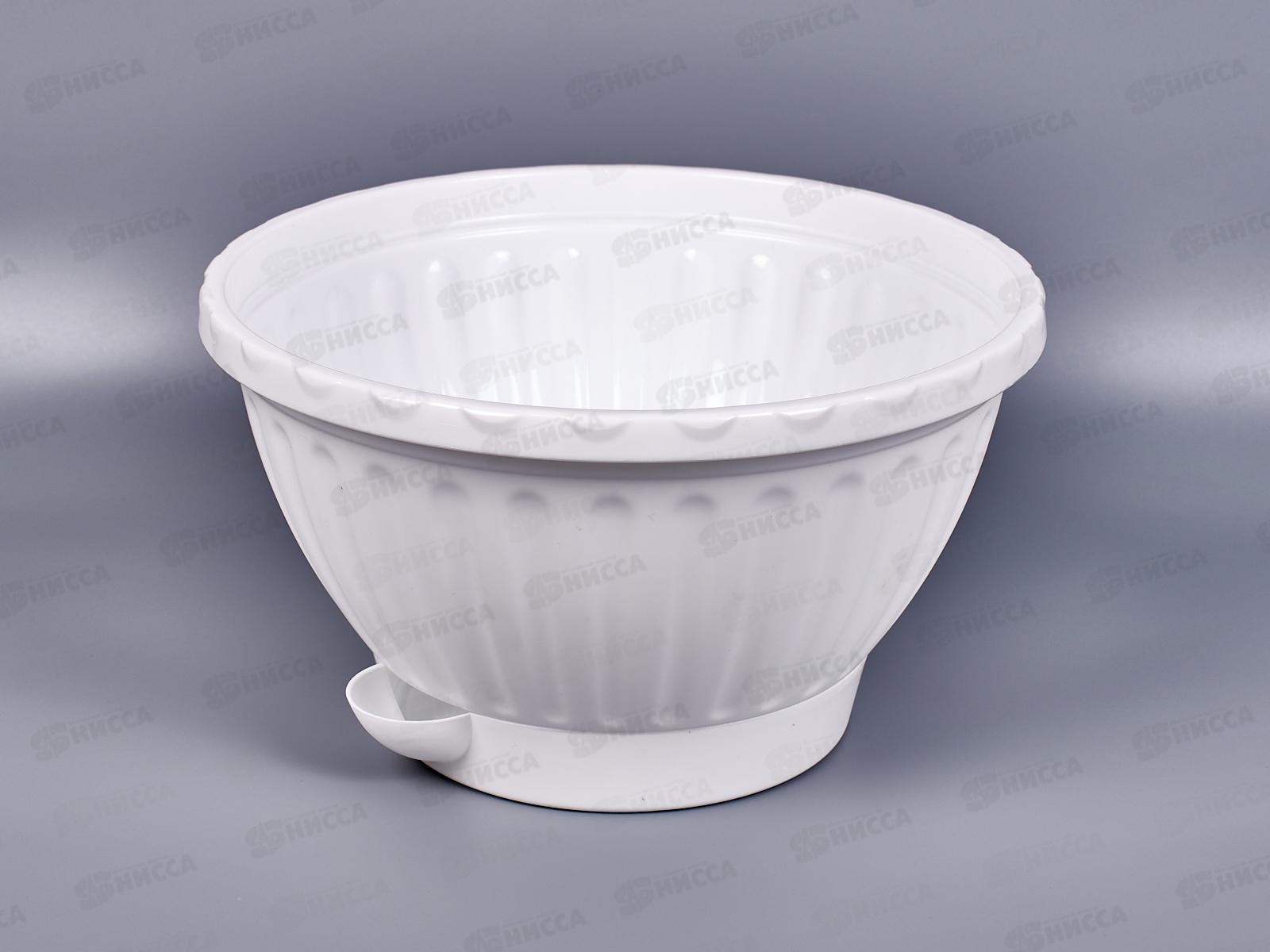 Горшок-Кашпо &quotМирабель&quot 2,5л подвесной (белый) с поддоном  М5926 *30