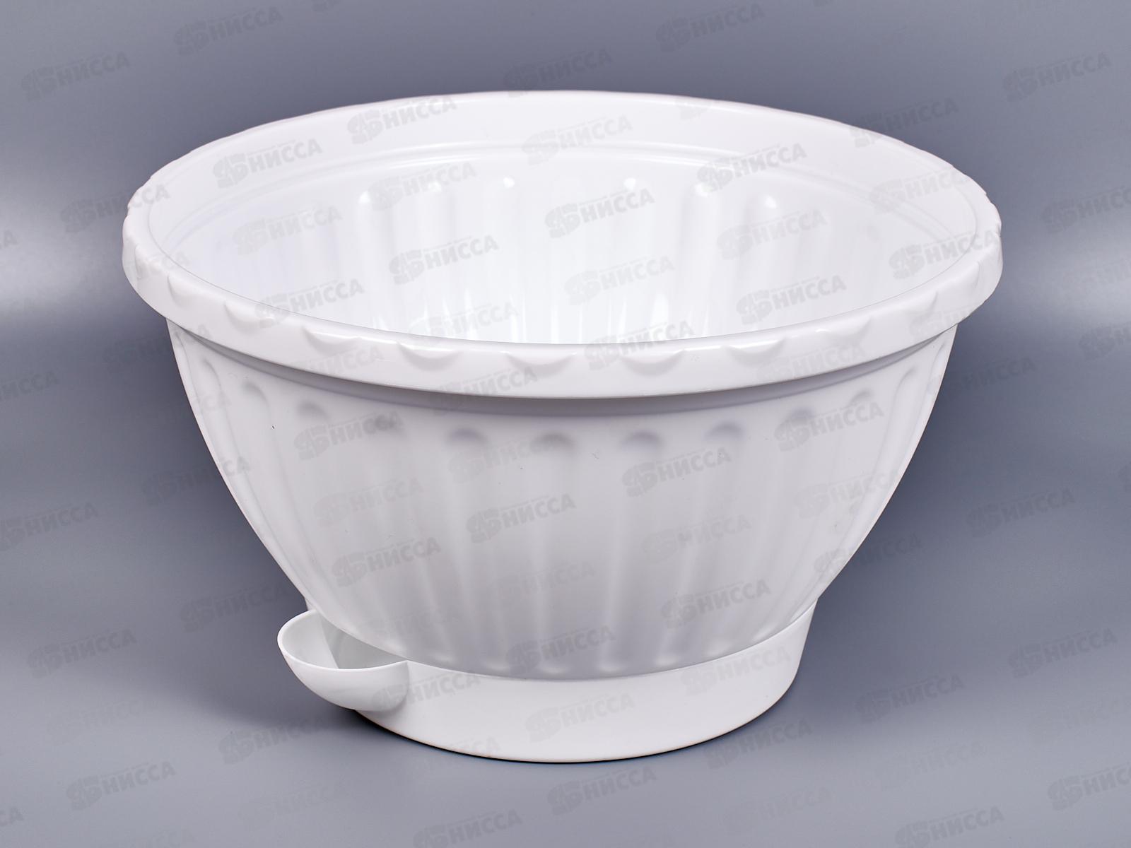 Горшок-Кашпо &quotМирабель&quot 3,5л подвесной (белый) с поддоном  М5927 *30