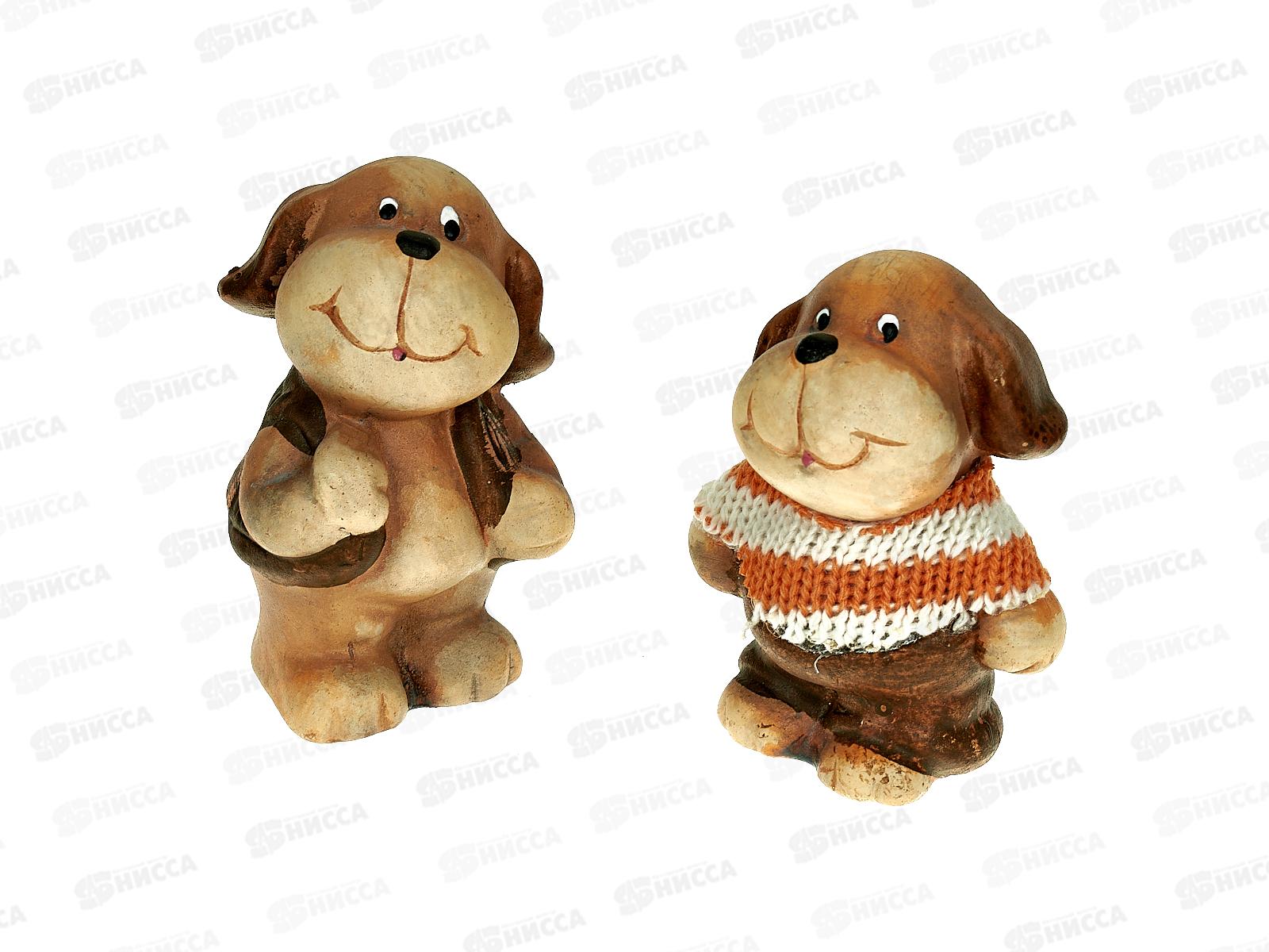 Сувенир &quotСобачка в одежде&quot 5,7*4,5*7,5см 2 дизайна керамика 398-183 г