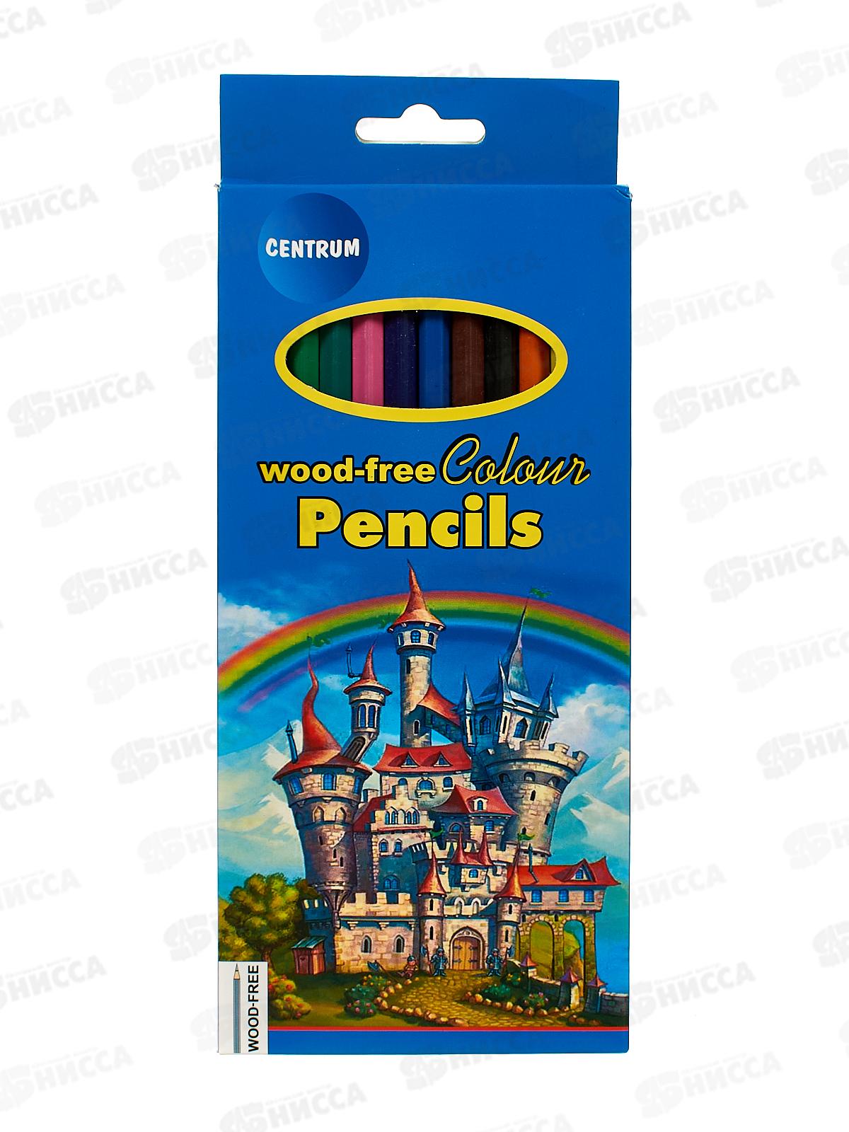 Карандаши 12 цветов CENTRUM длина 177 пластиковые 86152 *12/144