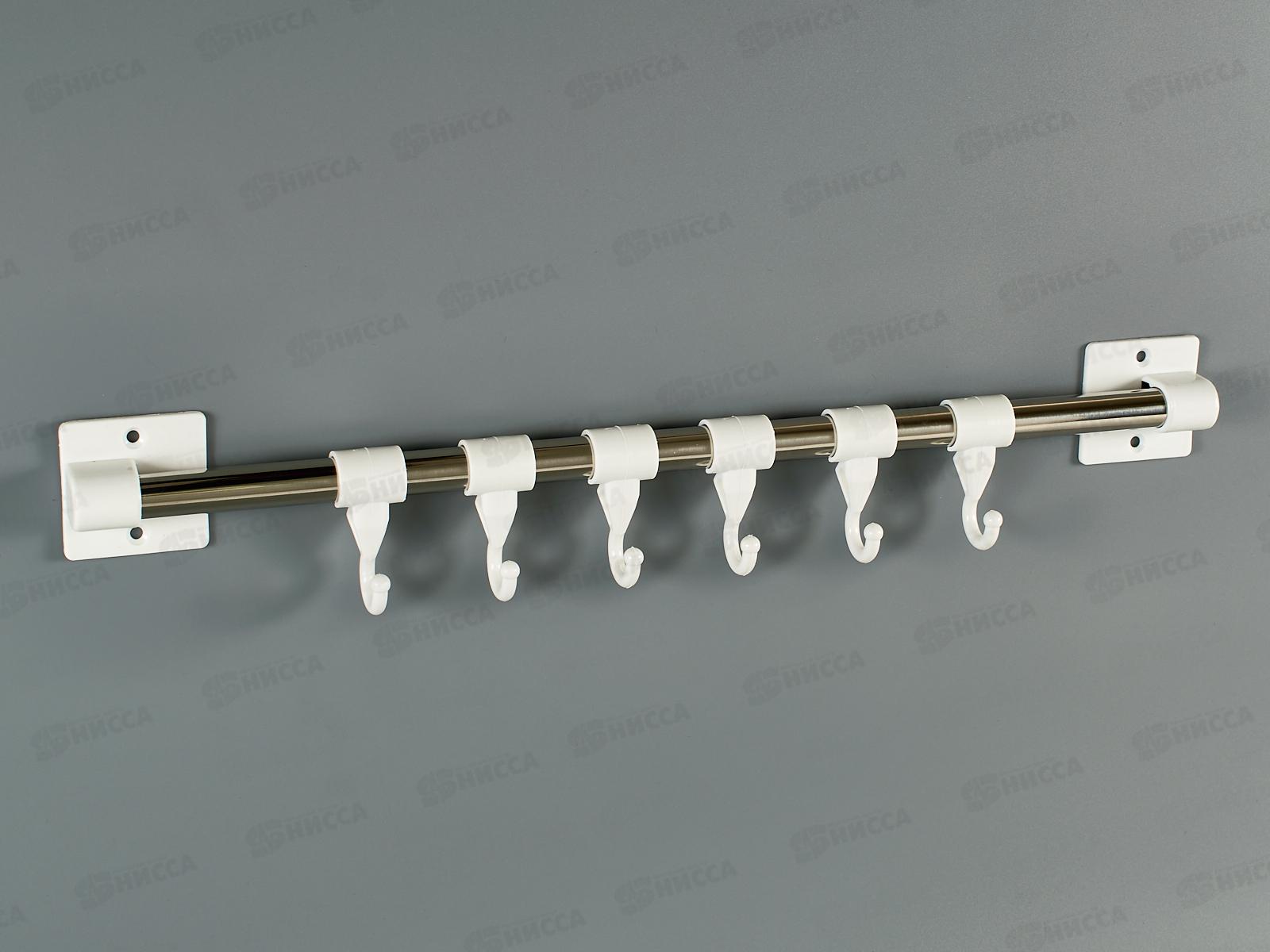 Крючки для полотенец 8086 6шт на планке (044440)  Ж