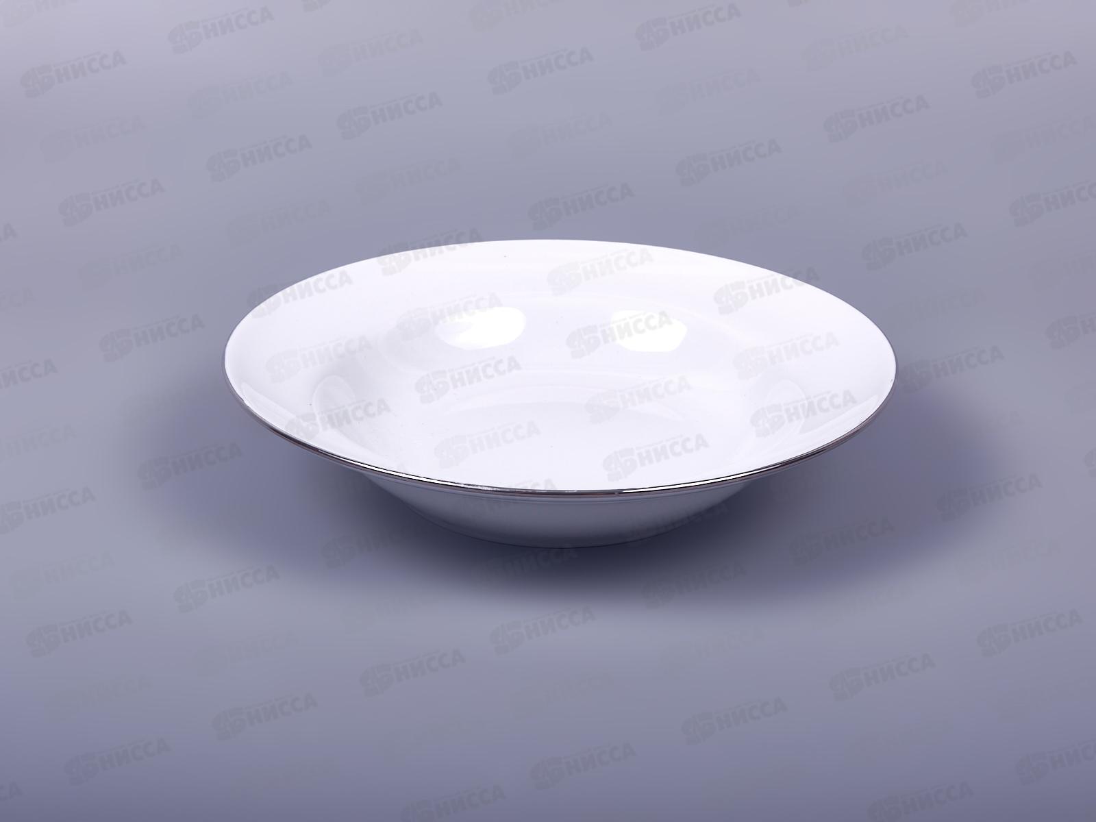 Тарелка глубокая 240мм фарфор Идиллия Платиновый 7С1332 *12