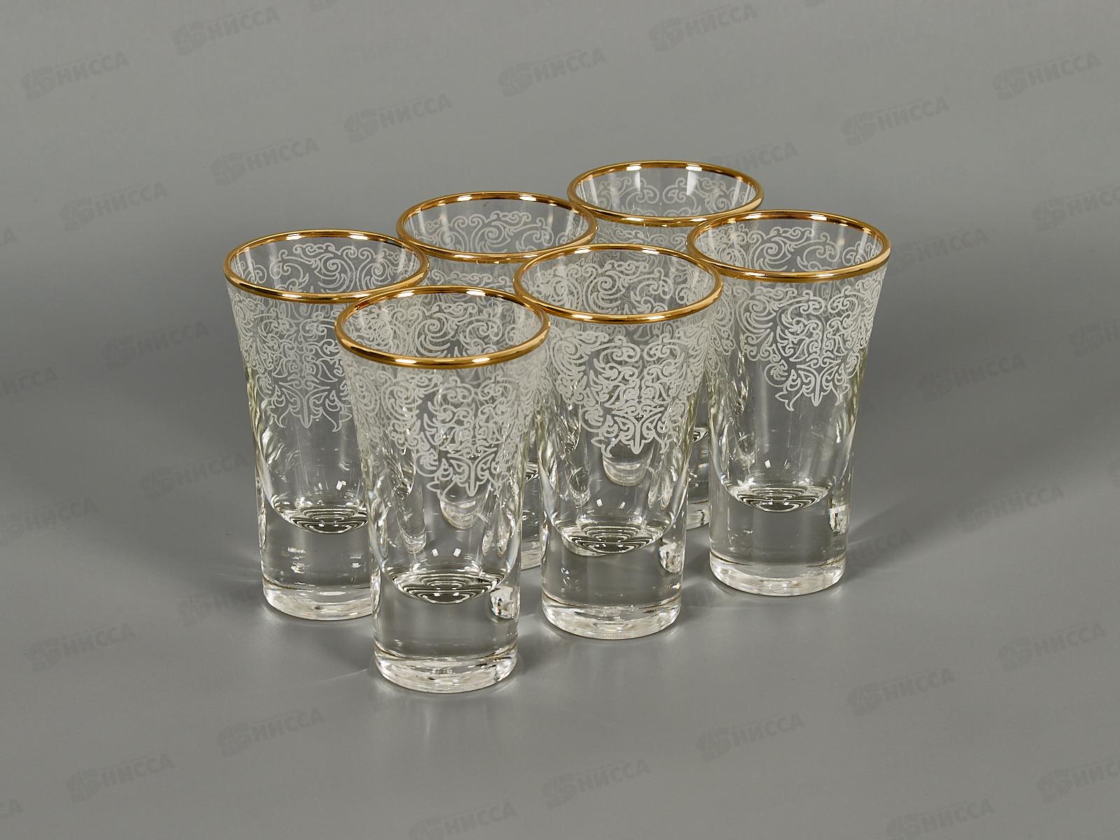 Набор стопок 60мл 6шт 1088-ГЗ Боярский гравирированный отводка золотом *8