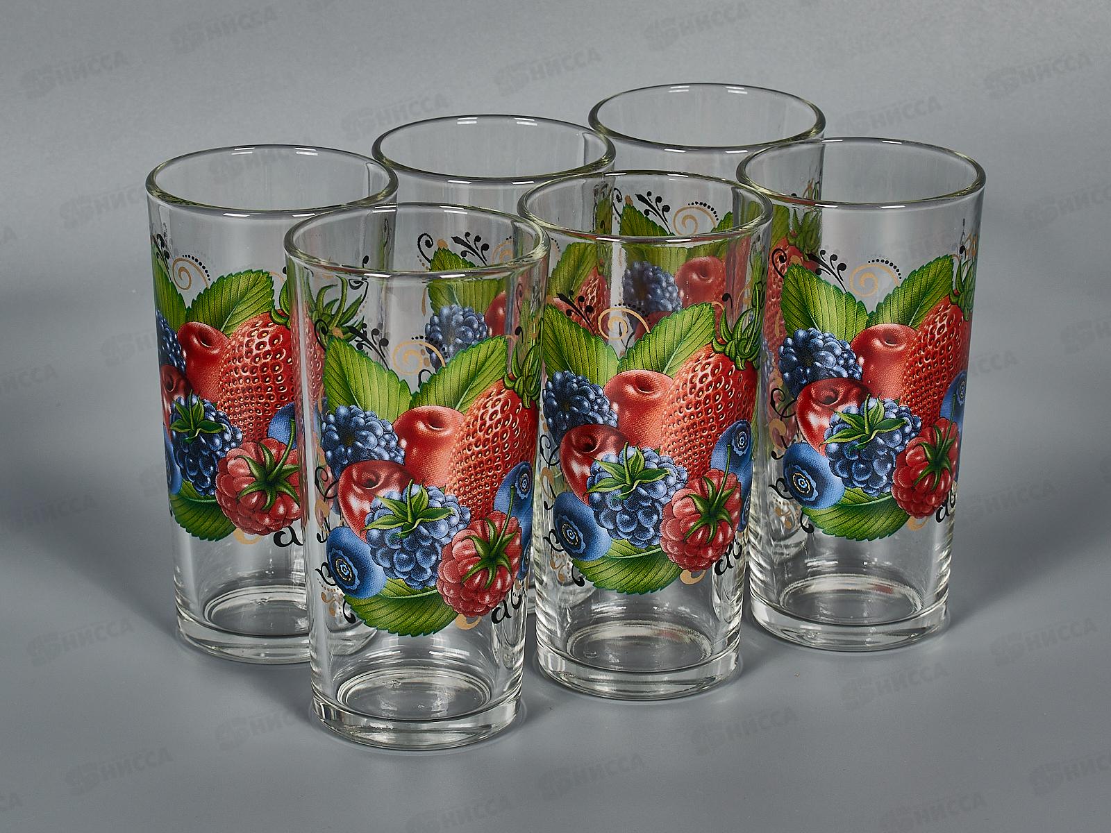 Набор стаканов 6шт 146-Д для сока Ягодный фреш *4