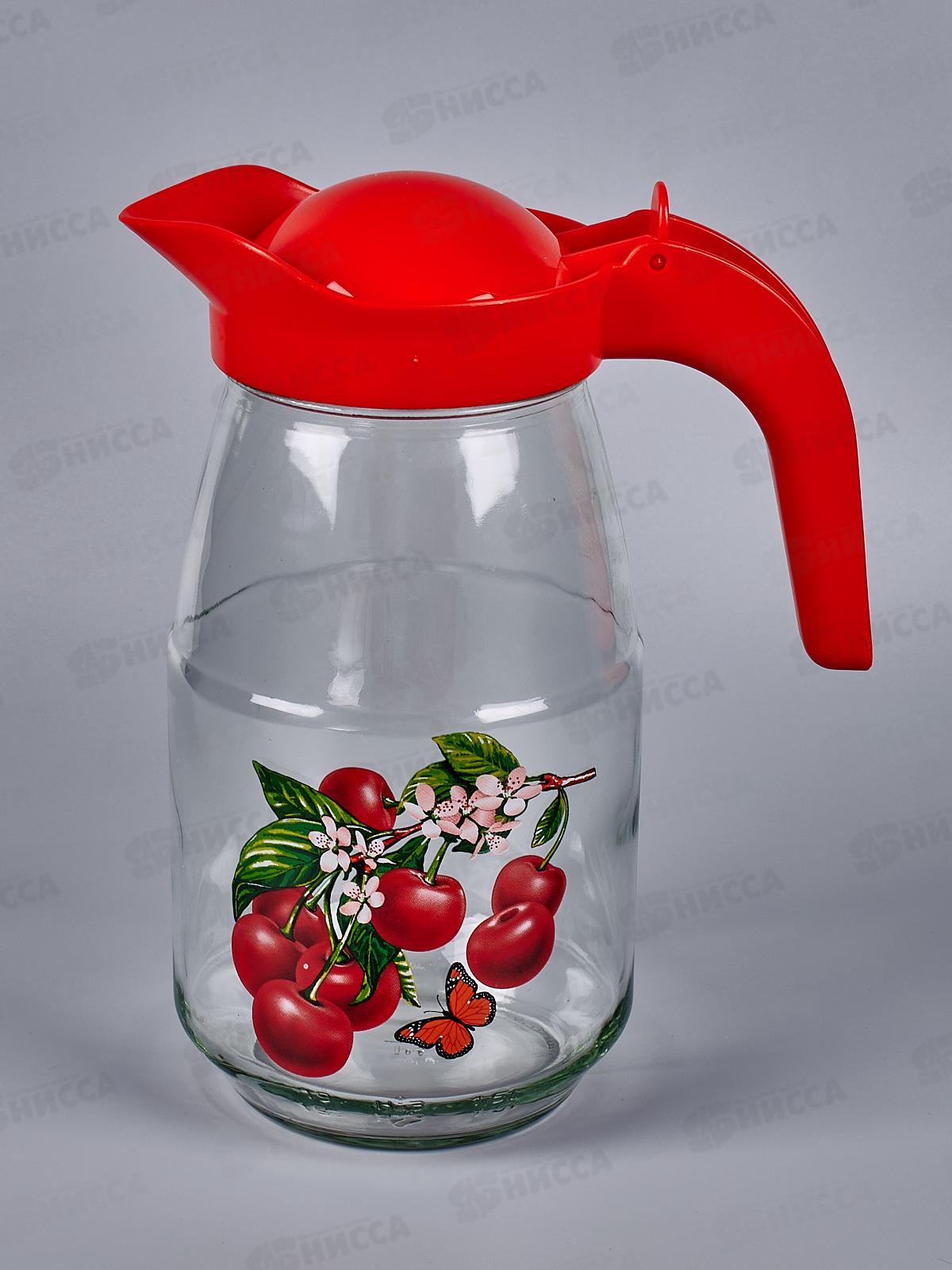 Кувшин 1,5л 1607-Д Вишня на ветке *9