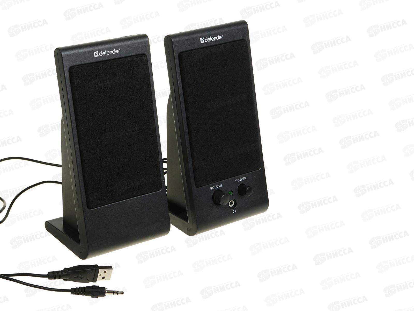 Колонки Defenger 2.0 SPK-170 черный,  2*2Вт (65165)