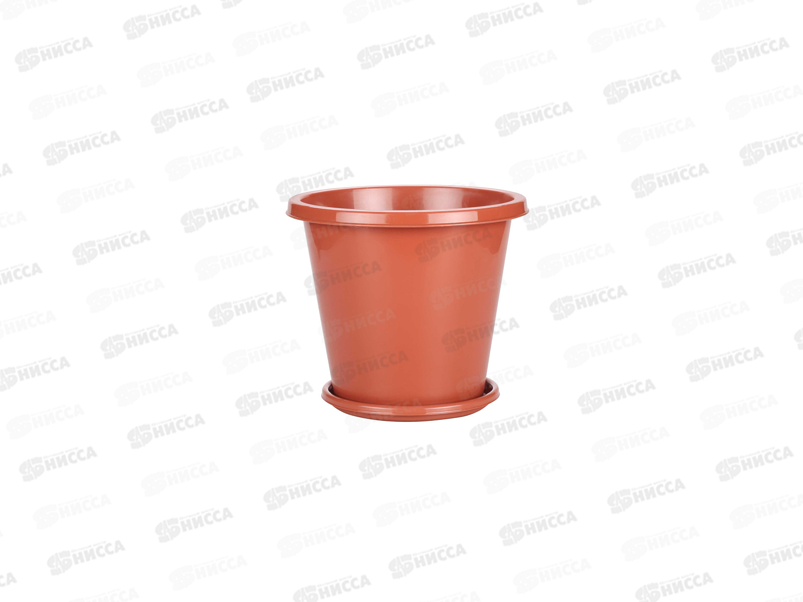 Горшок цветочный Эконом 3л с поддоном коричневый *30 М6602