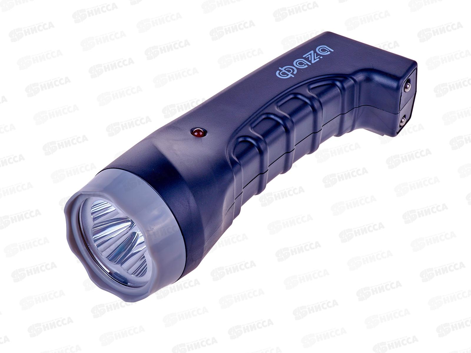 Фонарь ФАZA с аккумулятором, черный, F2-L04-bk *20