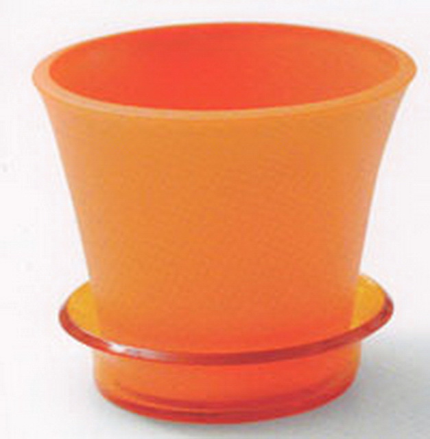 Горшок для цветов Лотос 2,5л с поддоном  Оранжевый