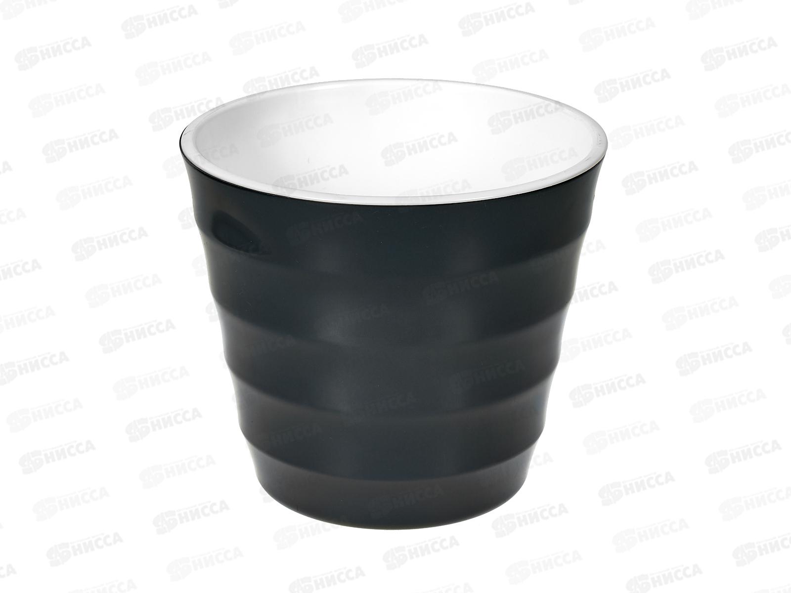 Горшок для цветов Лаура 1,4л  Антрацит-белый  *18