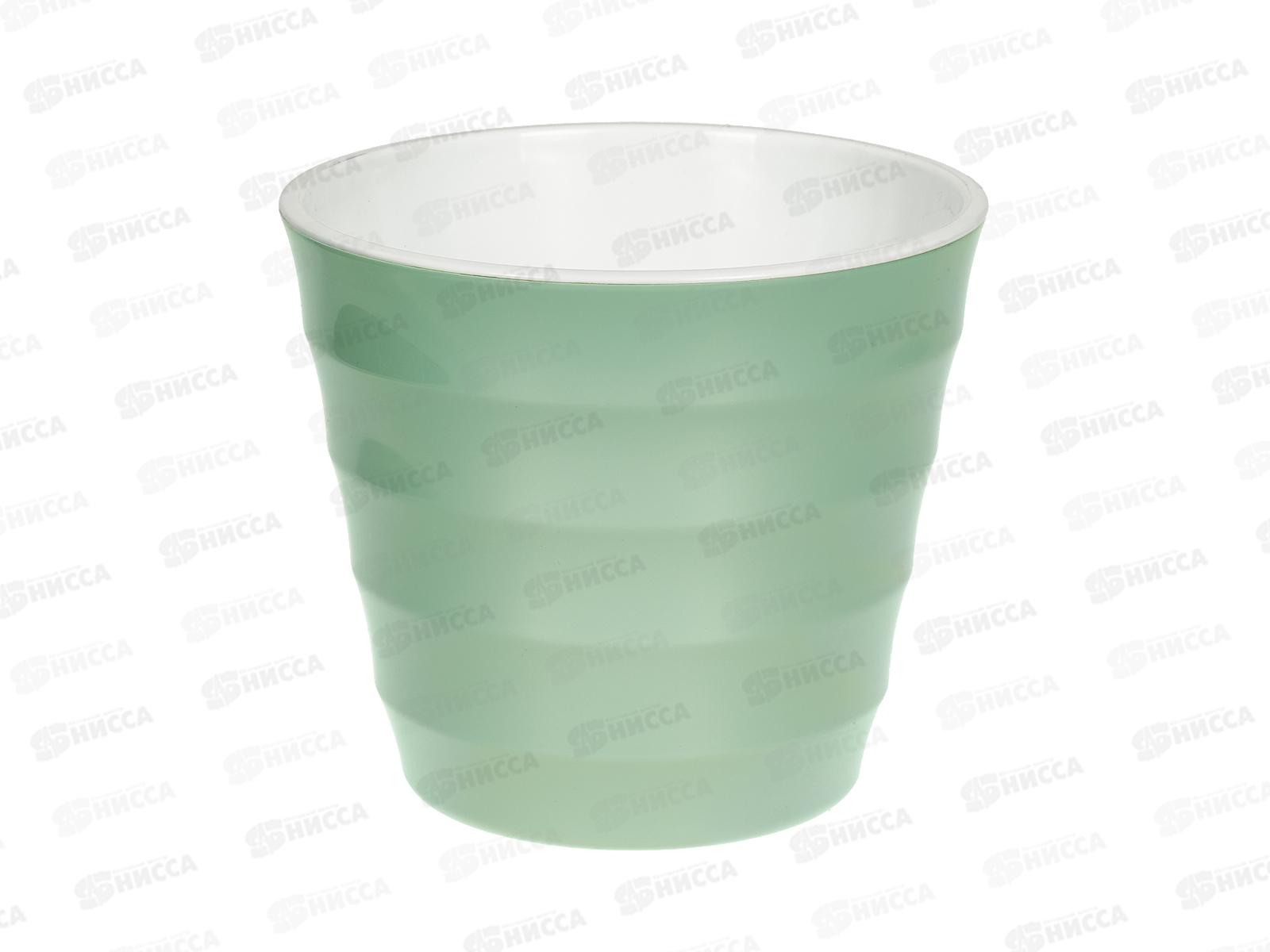 Горшок для цветов Лаура 1,4л  Мята-белый  *18