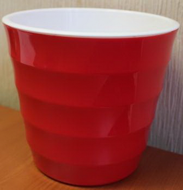 Горшок для цветов Лаура 3,7л  Красно-белый  *10