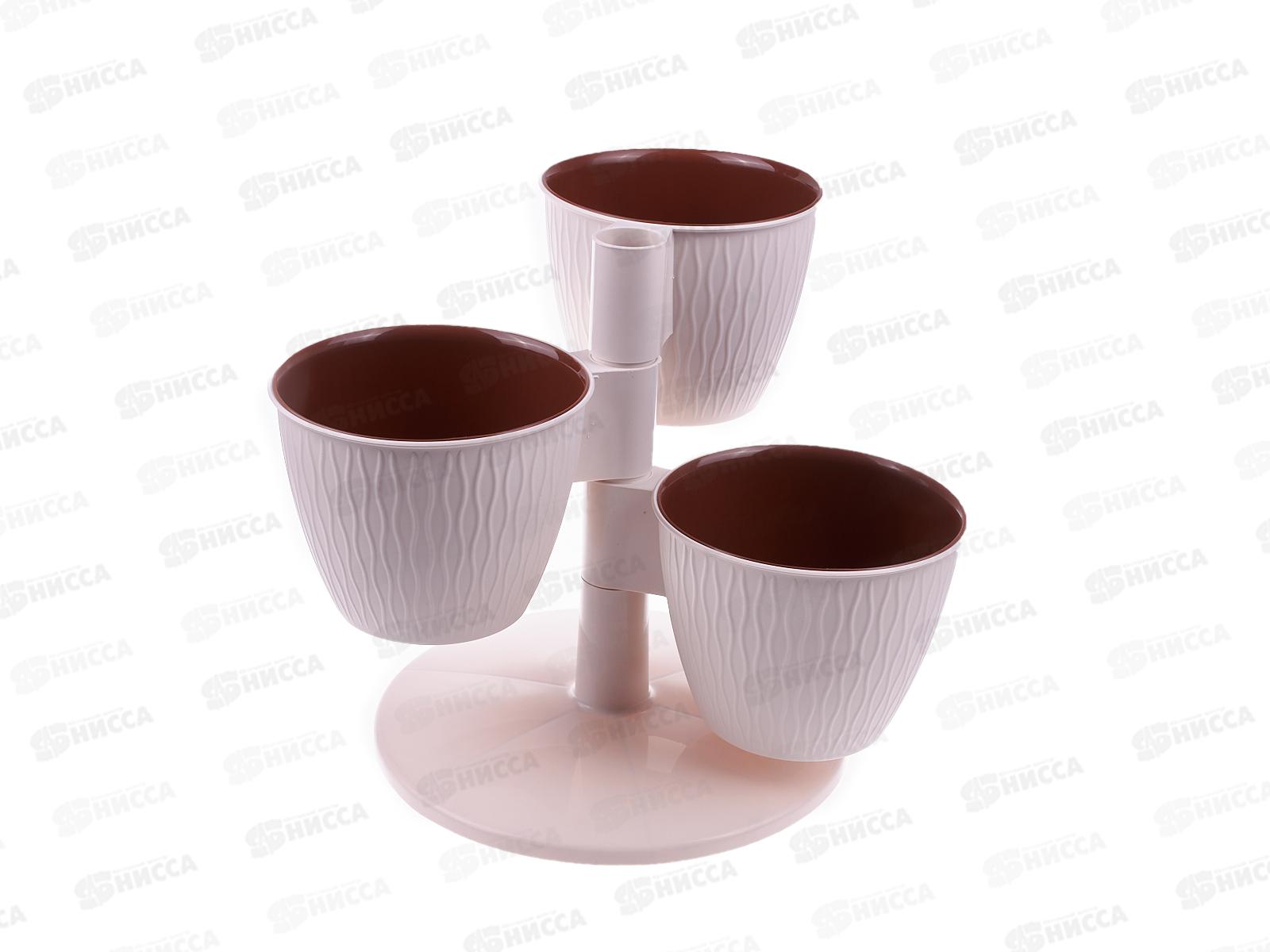 Каскад цветочный из 3-х горшков Пудра *10