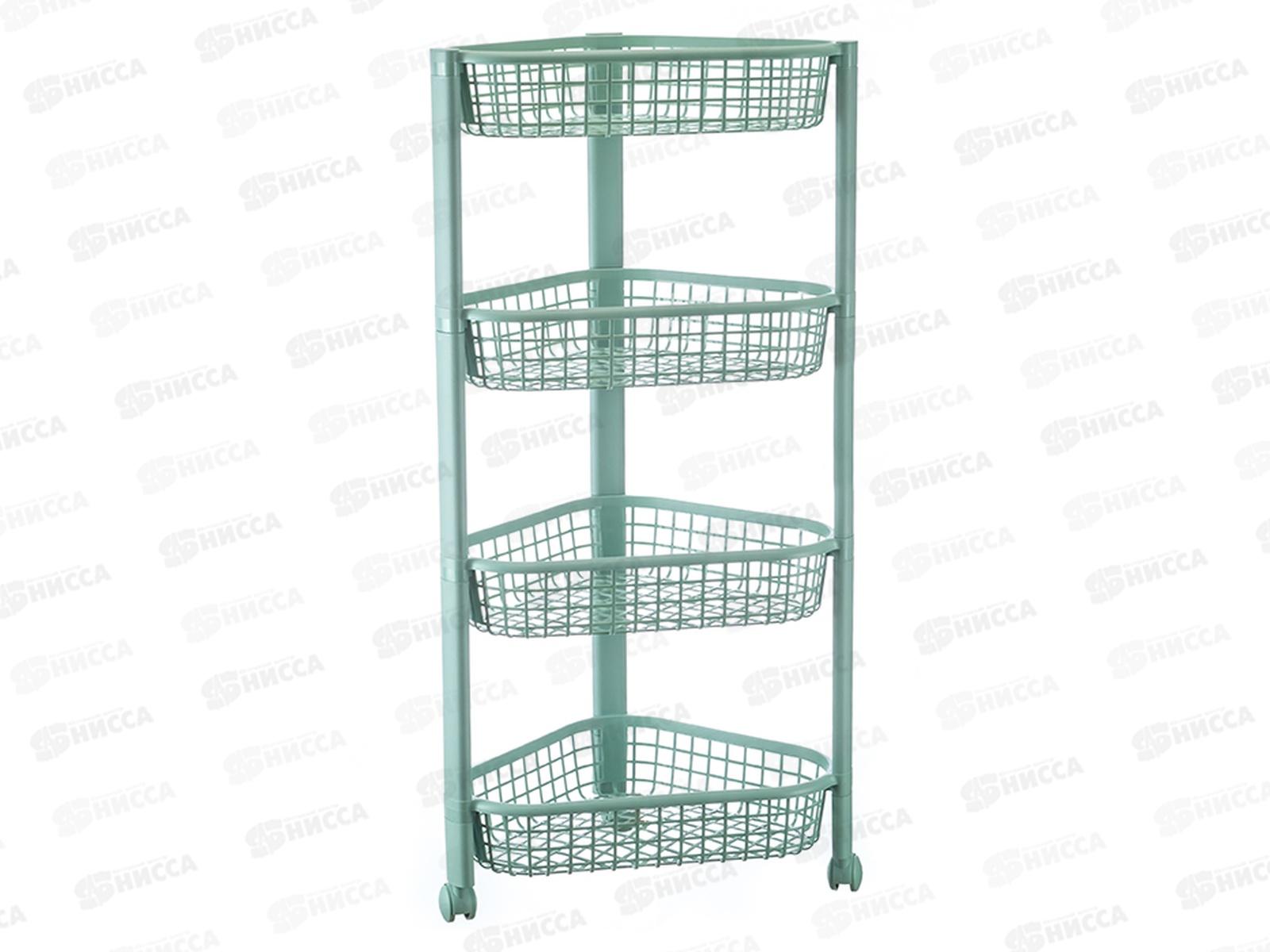 Полка угловая ЕВРО 4-х секционная  Фисташковый М2757 *6