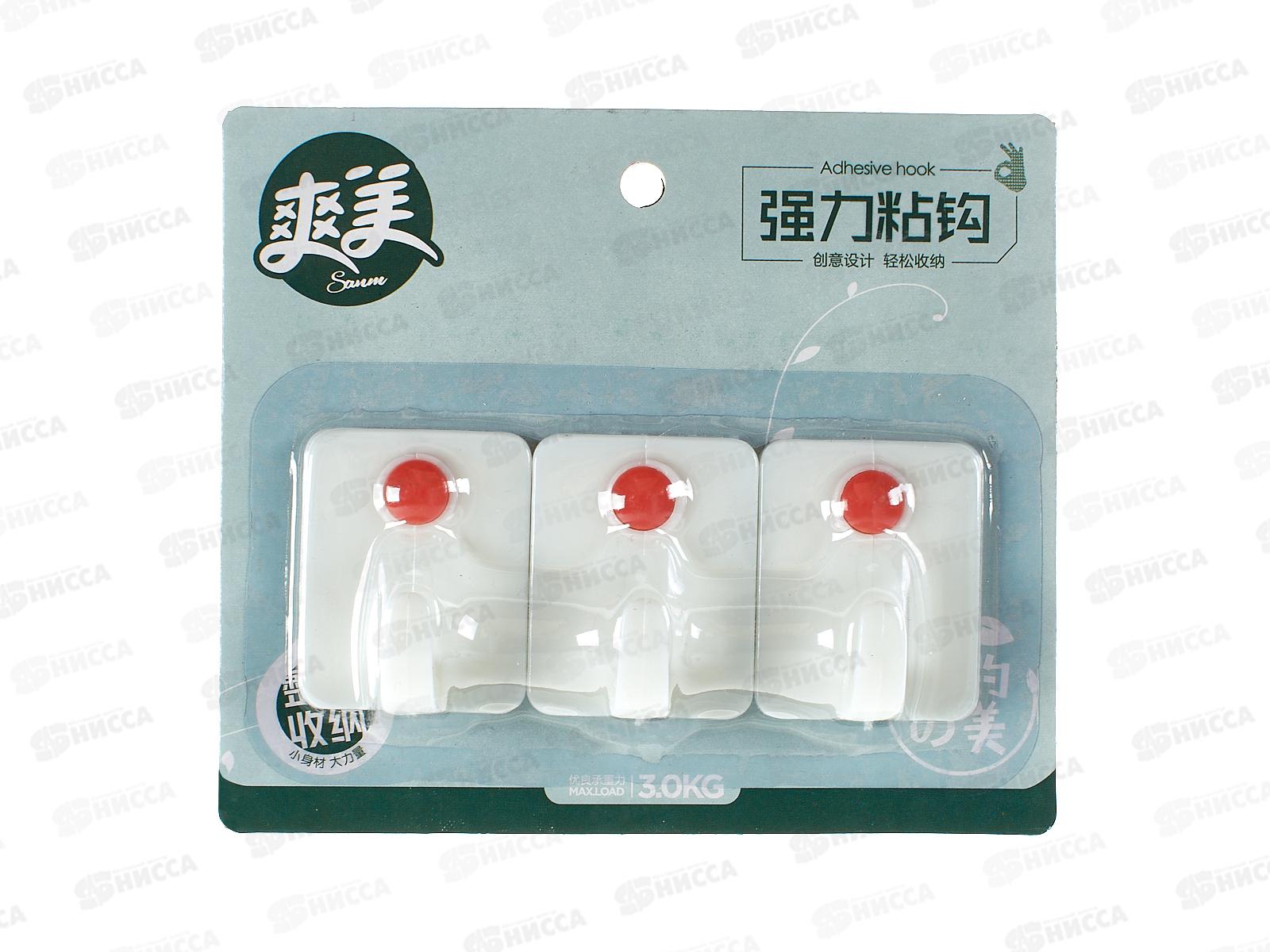 Крючки для полотенец 1705-2 3шт на липе (048187)  Ж