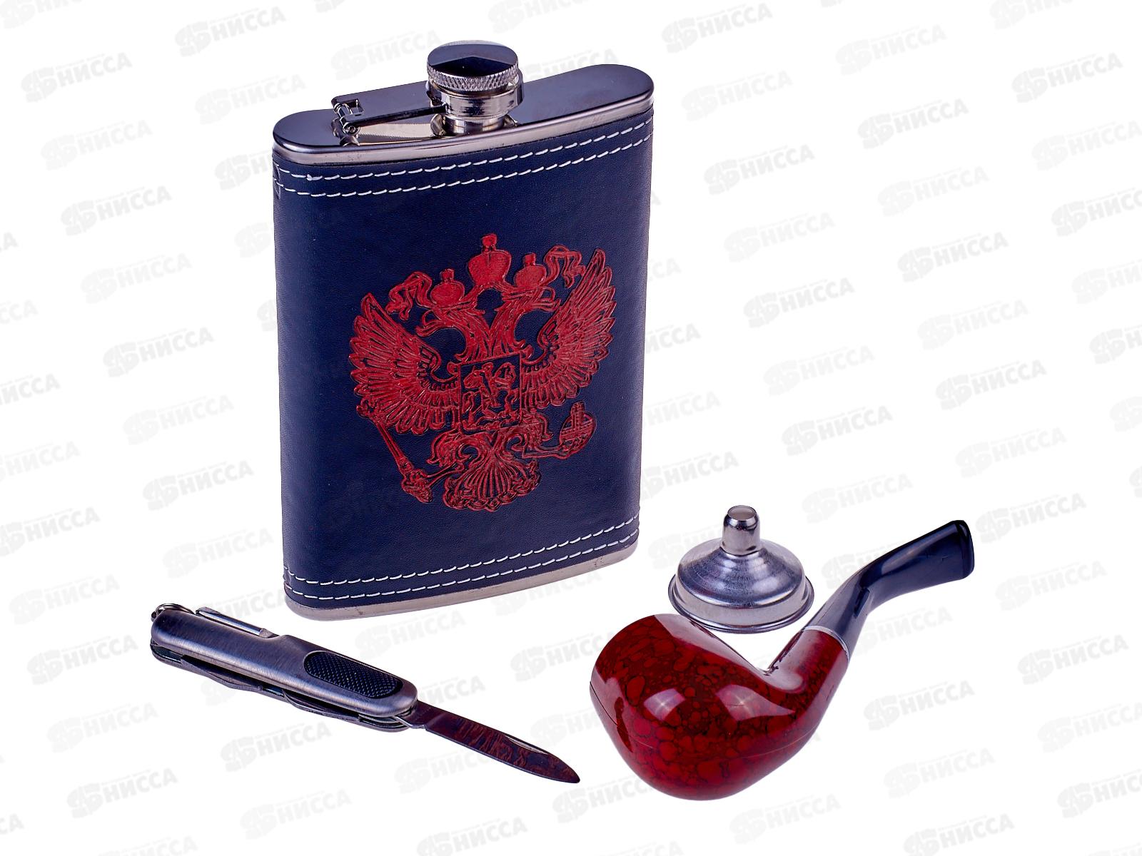 Набор подарочный 4в1 TZ-04 (фляжка,воронка,нож,трубка) (048363)  Ж