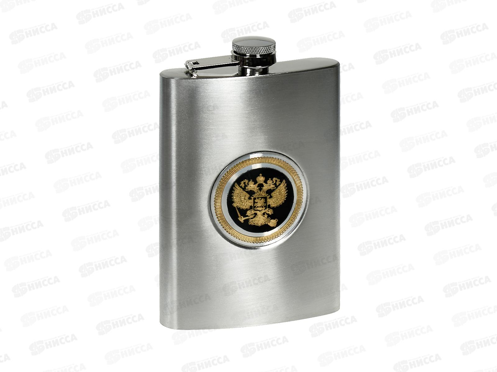Фляжка 9oz 270мл Герб нержавеющая сталь  (048290)  Ж