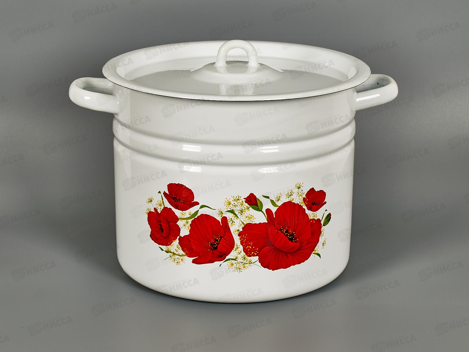 Кастрюля 9,0л цилиндрическая декорированная с петлей Маки С1622*67  *2