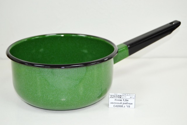 Ковш 1,5л зеленый рябчик С42008.з *15