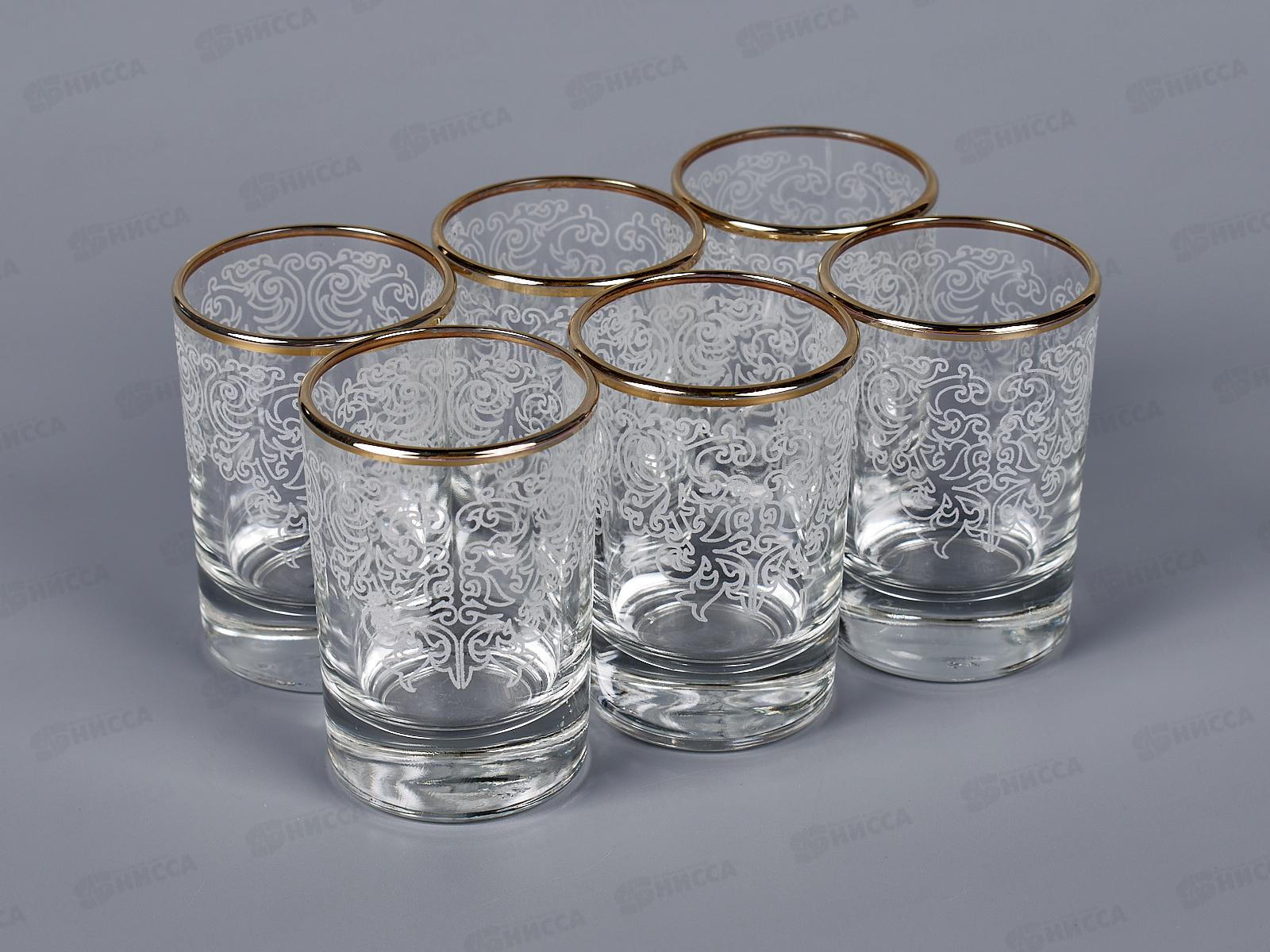 Набор стопок ЛЕЛЬ 50мл 6шт 1022-ГЗ Боярский грав отв зол *12