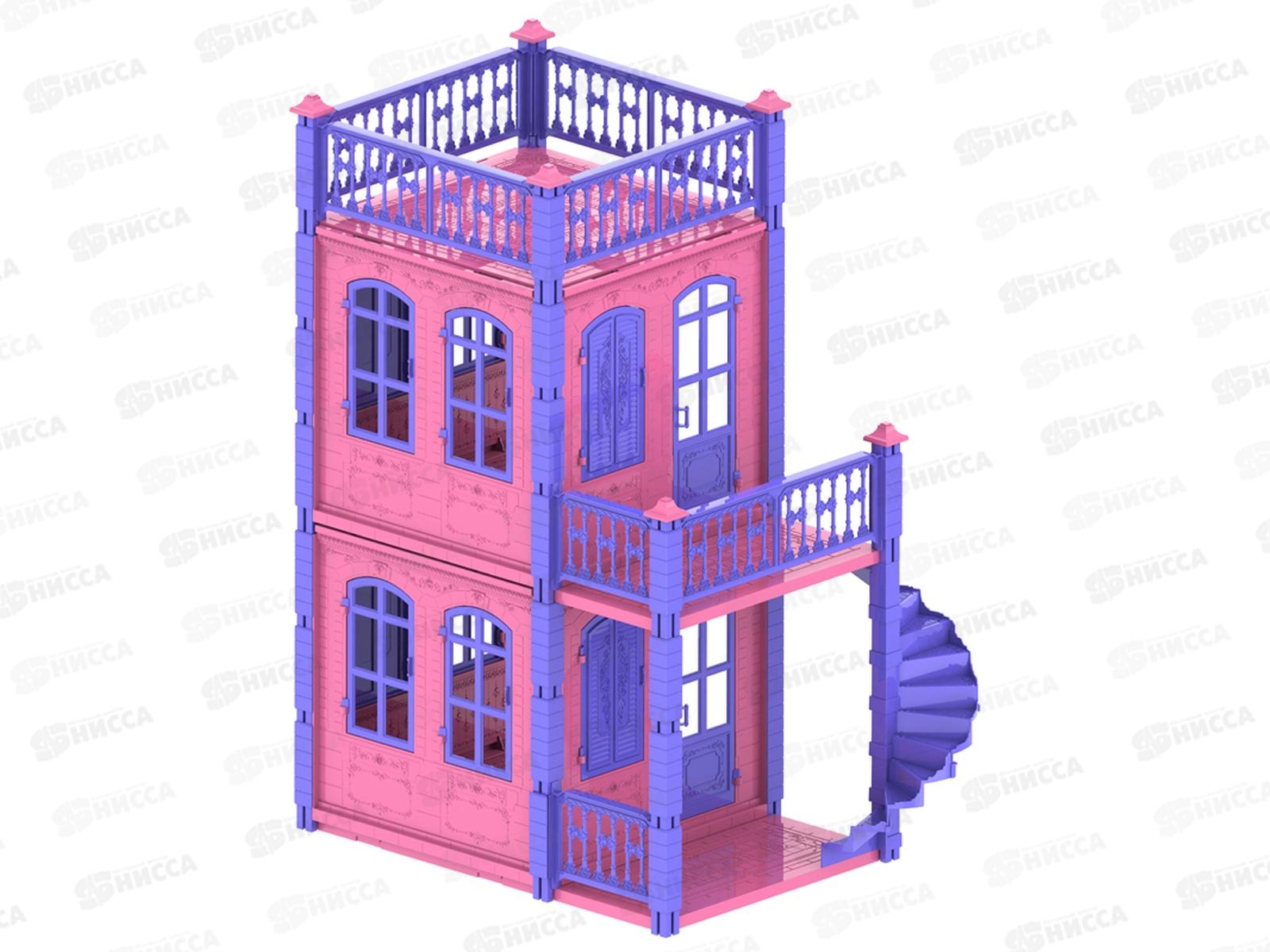 Домик для кукол "Замок Принцессы" 591/2 (2 этажа) (розовый)