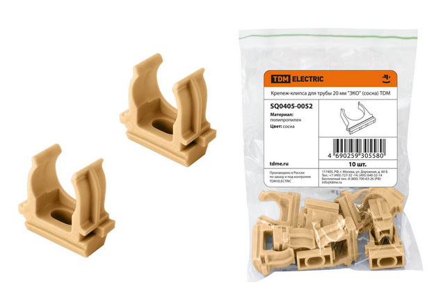 Крепеж-клипса TDM 16мм (сосна), 0051 *10/1500