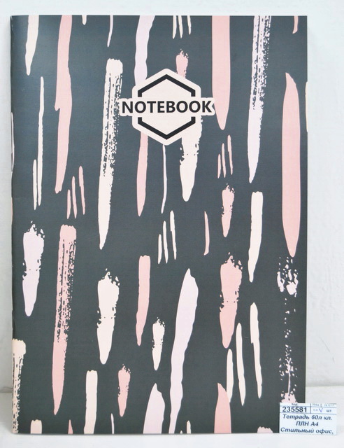 Тетрадь 60 листов  клетка  ПЛН А4 Стильный офис, 2734 *15