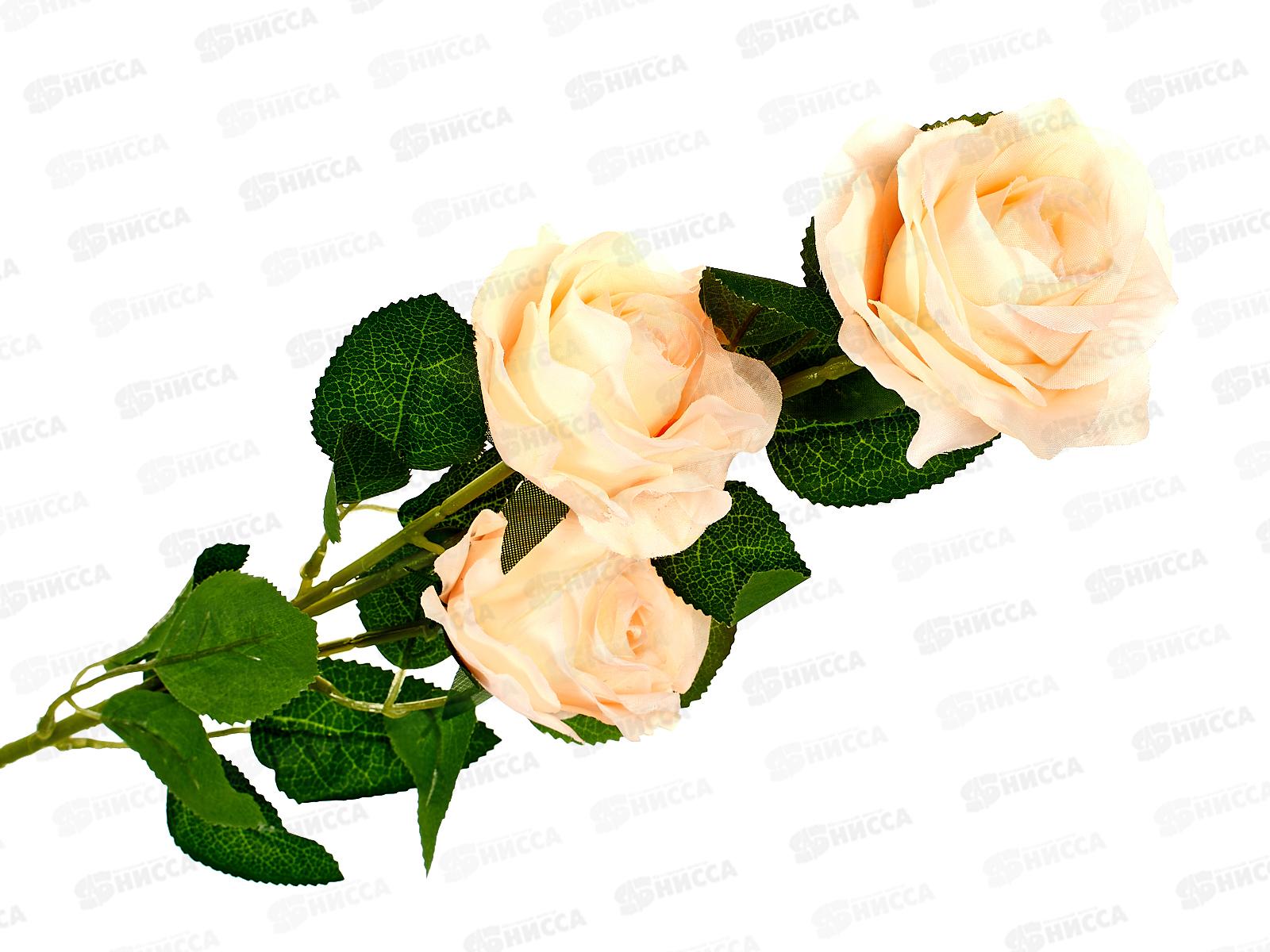 Цветы искусственные 61см Роза Жанна кремовая 2578226