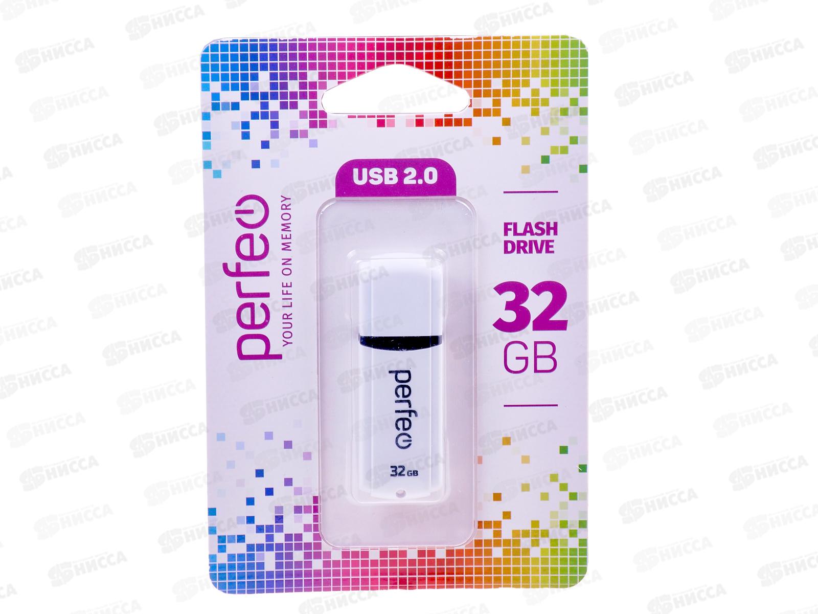 Флеш-карта Perfeo USB 32Gb C02 white