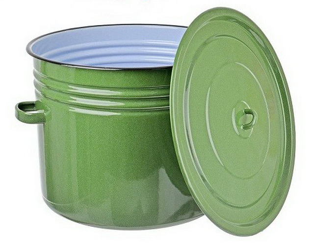 Бак 40л эмалированный светлый (зеленый рябчик) С42833