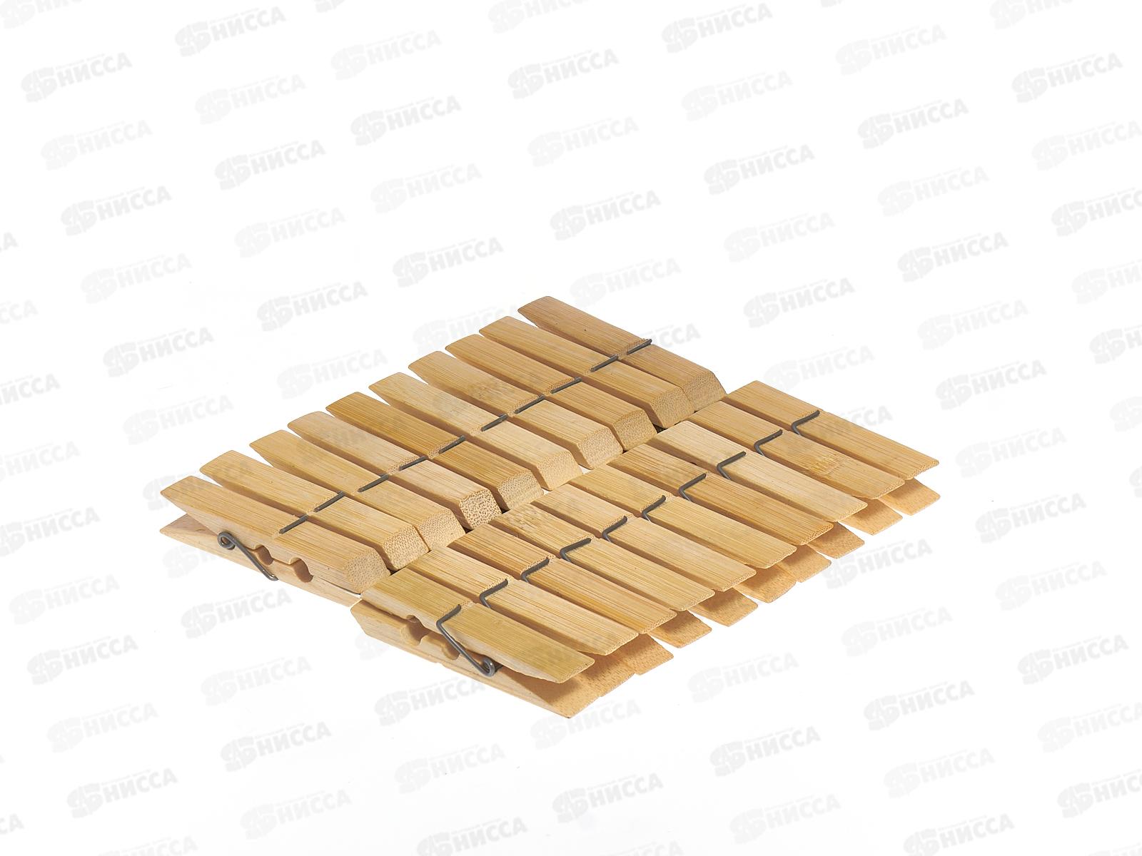 Прищепки деревянные 7,5х1,5см, 20шт, AL-4574 *150