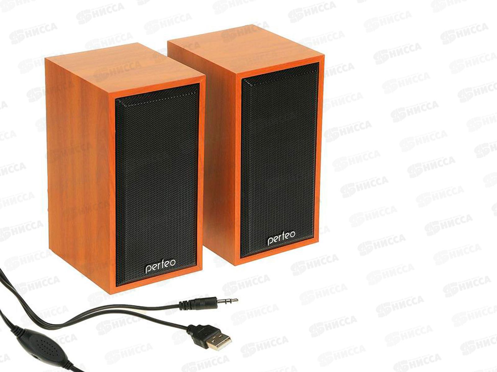 Колонки Perfeo 2.0 Cabinet, 2*3Вт, USB, PF_A4326
