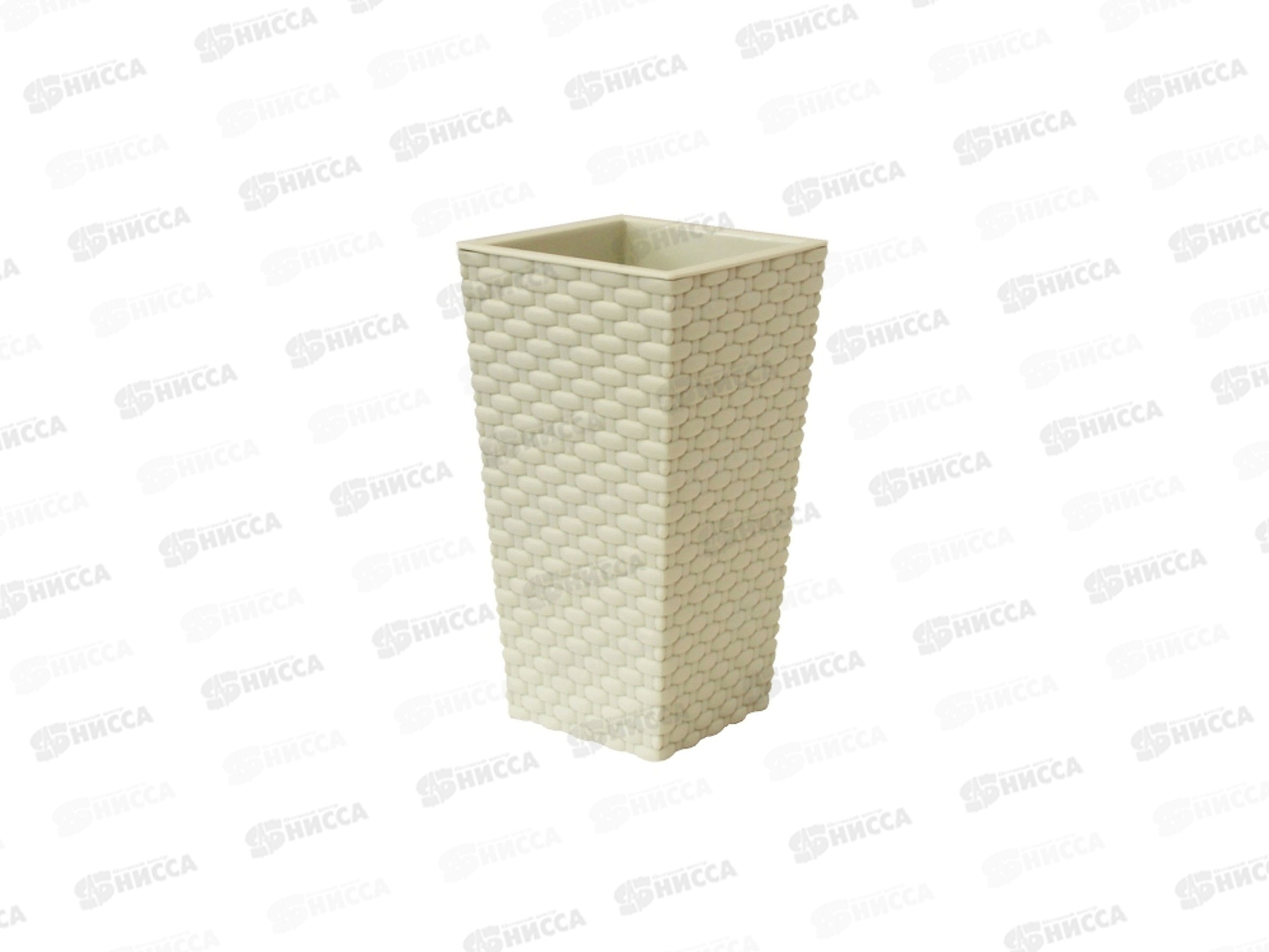 Кашпо РОТАНГ 260*260*457мм белый  ротанг М3087 *4