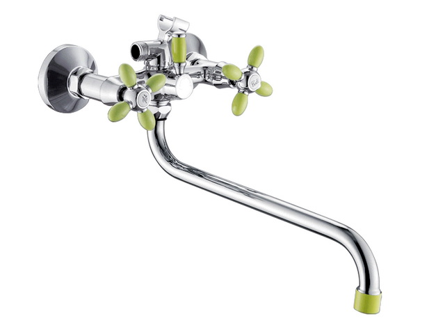Смеситель для ванны ЭВЕРЕСТ В22-071E,1/2 зелёный