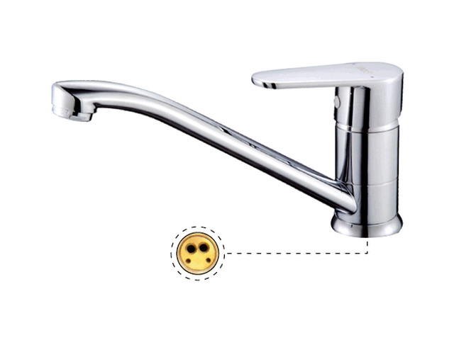 Смеситель для кухни РОТАТО Р4231 35мм, длинный, гайка