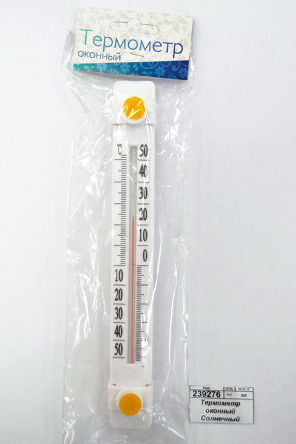 Термометр оконный Солнечный зонтик, ТБО-1, полиэтиленовый пакет *100